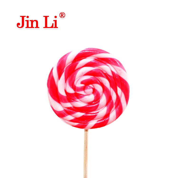 Different size swirl lollipop candy