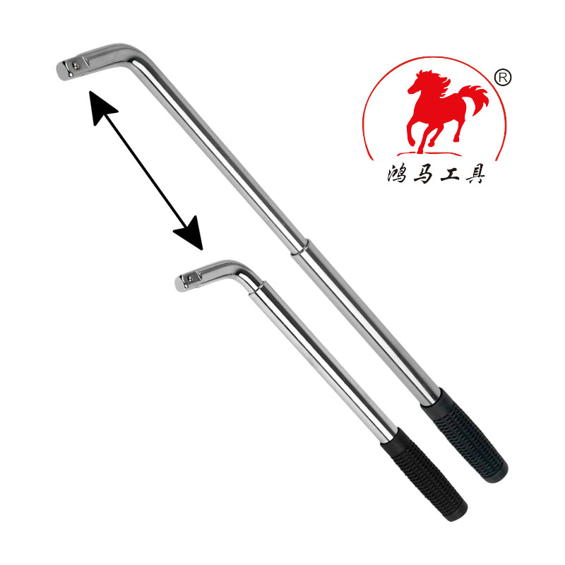 Telescopic wheel nut wrench