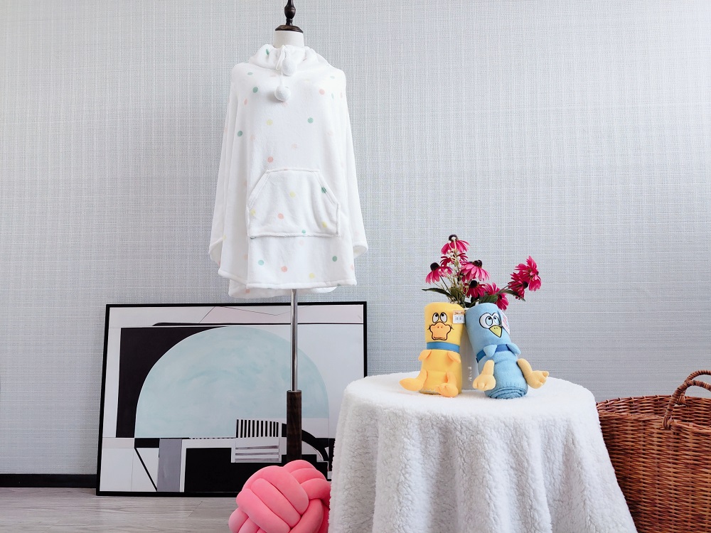 printed flannel poncho
