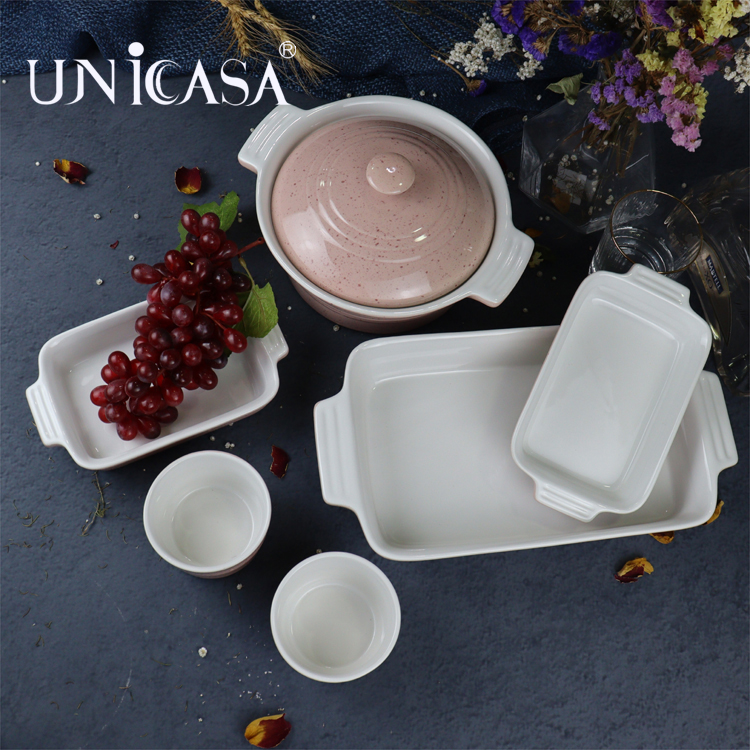 Ceramic bakeware set stoneware baking dishes dutch oven rectangular baker pie dish loaf pan oval baker square baker ramekin