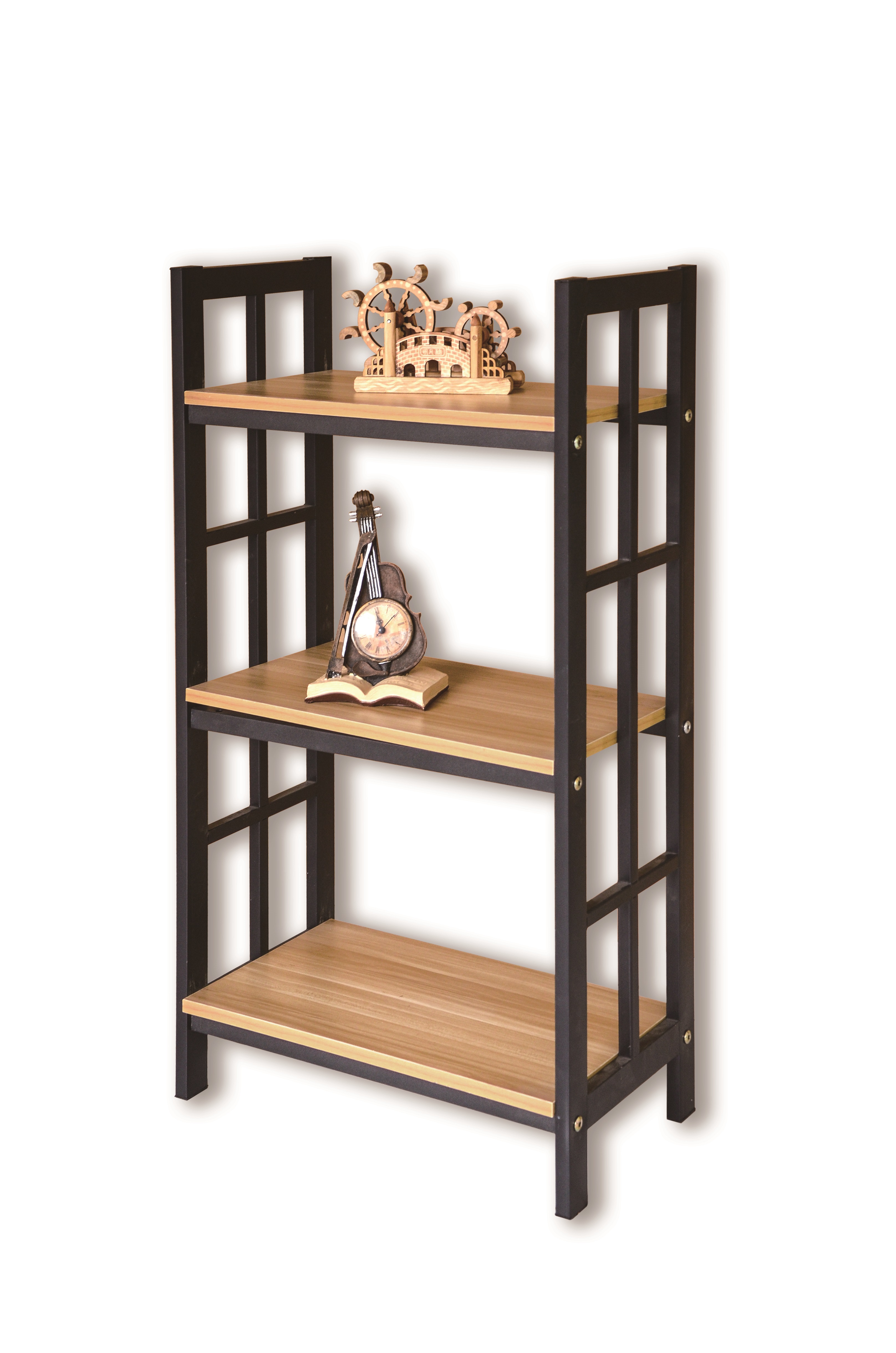 Metal Wooden Bathroom Living Room Home Brackets 3-tier storage rack Bookcase