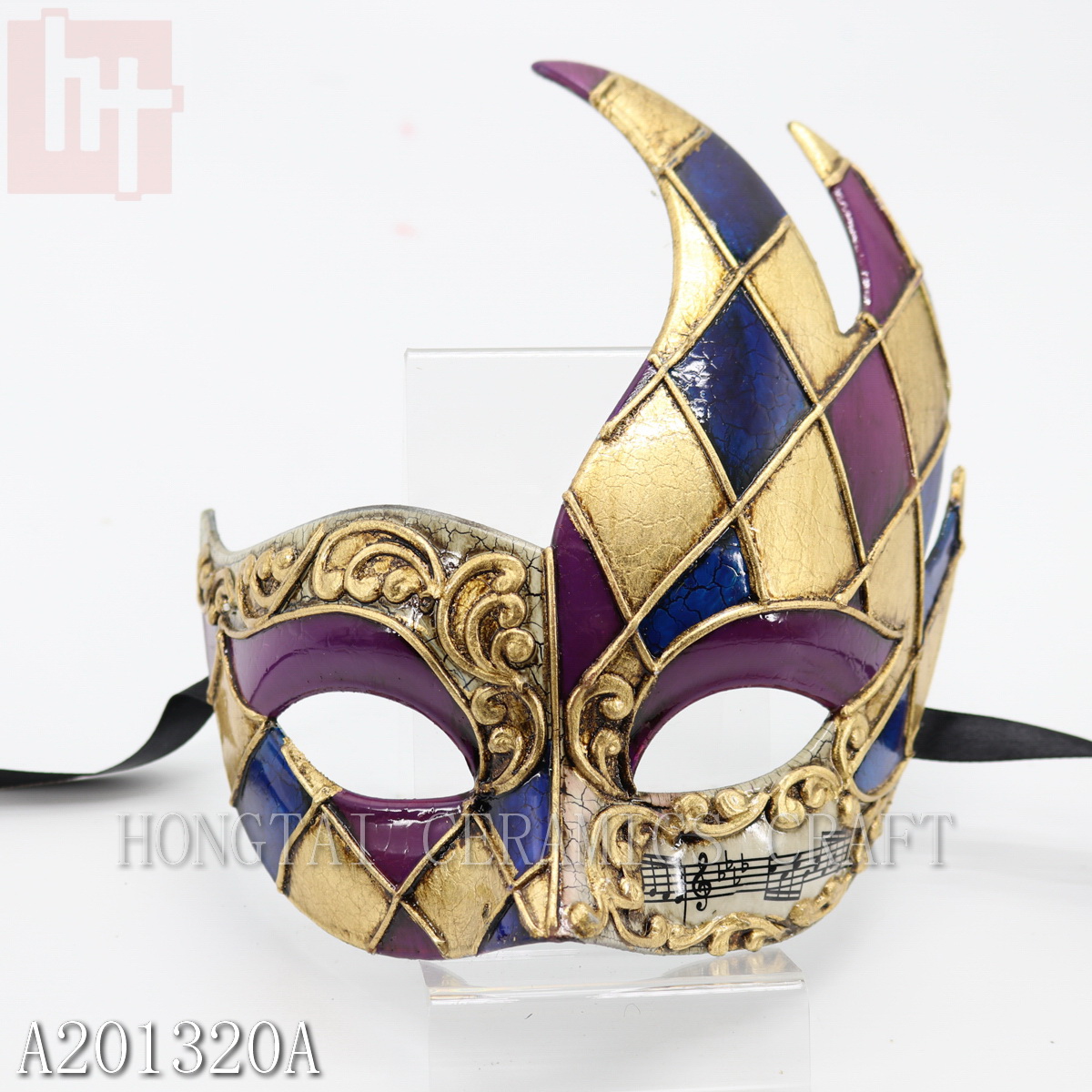 6/set Venetian Style Halloween Mask/retro party mask with pattern A201320