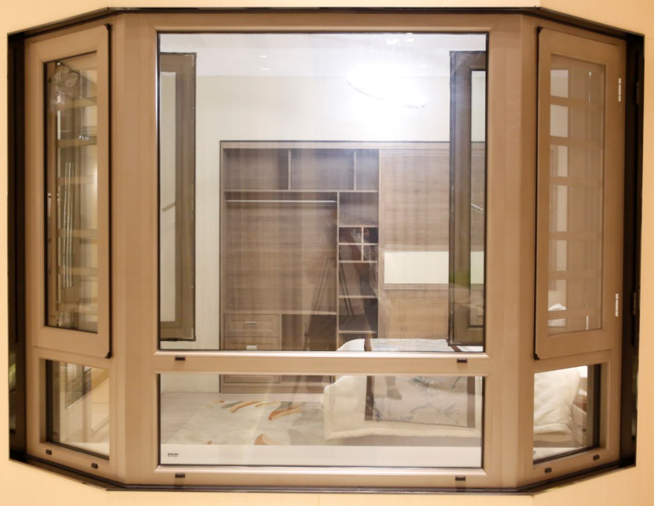 Casement window with fly screen and security Bar