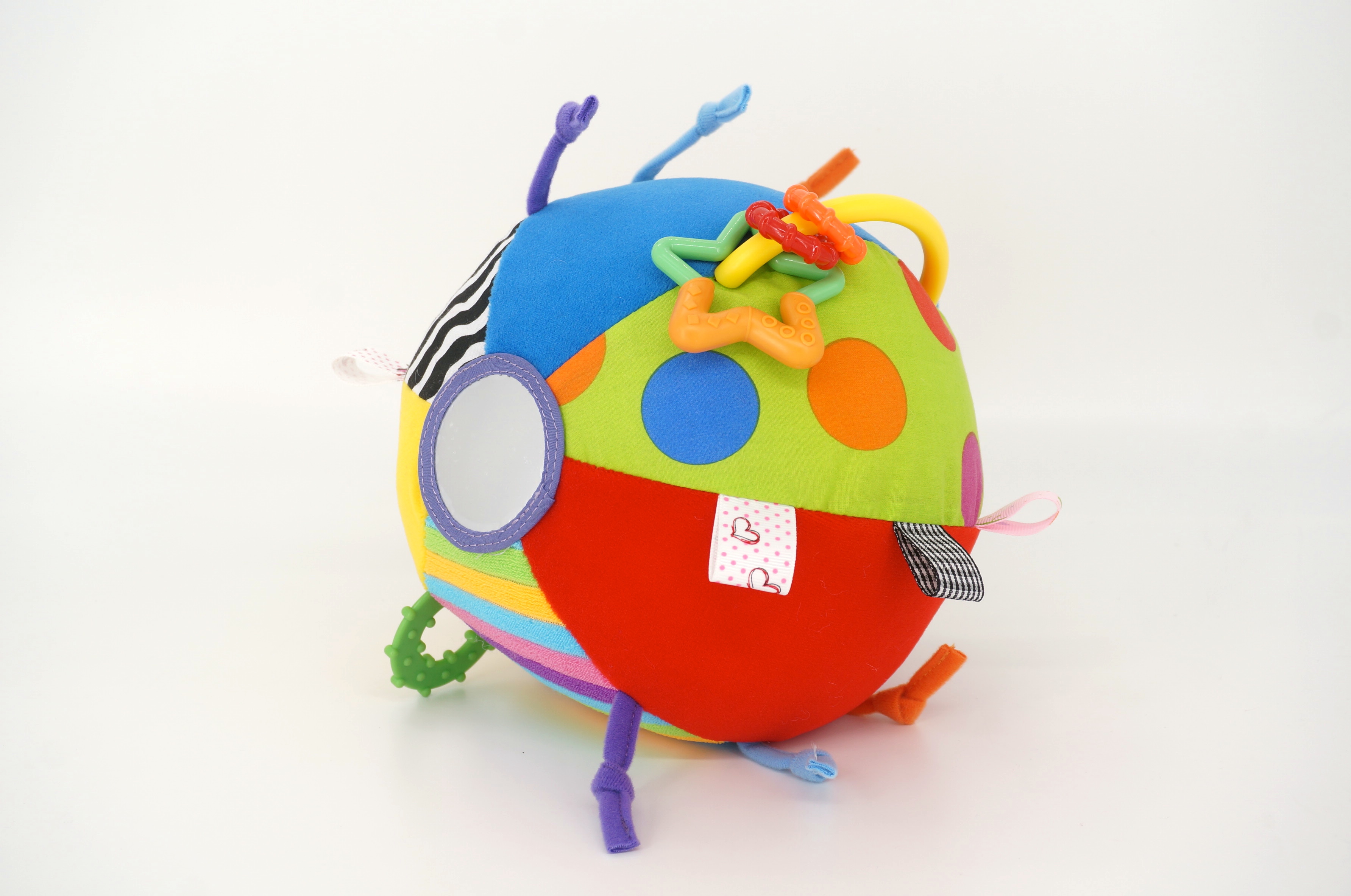 Activity ball with rattle,teether, mirror, music