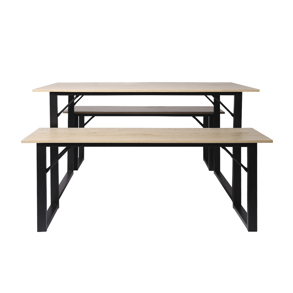 Dining table and bench