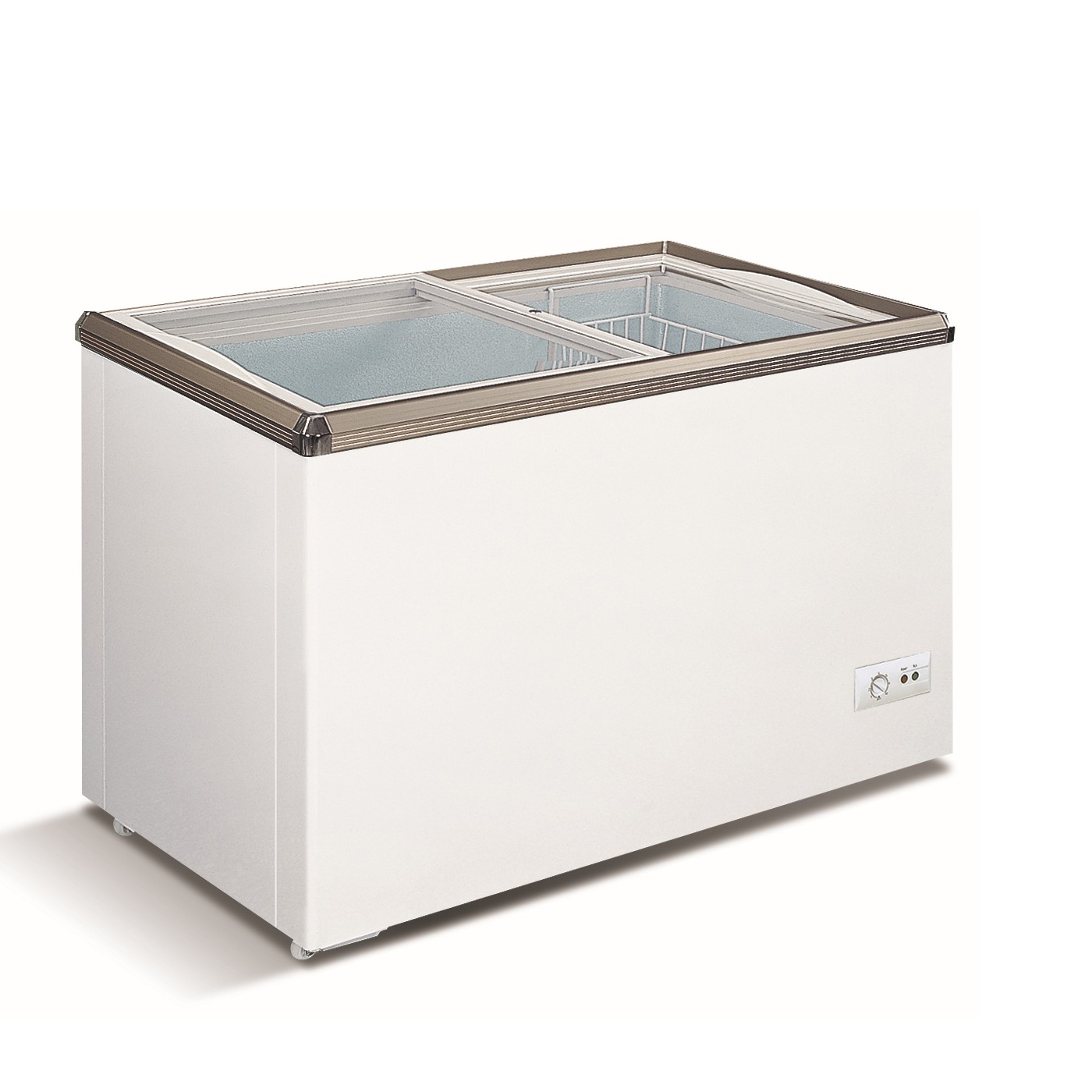 Showcase Freezer/Flat Sliding Glass Lids Freezer/Glass Door Freezer/Icecream Freezer Showcase