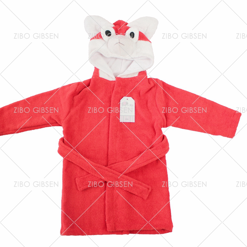 100% terry cotton baby bathrobe