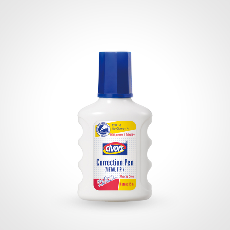 Corrector liquido de bocha Correction fluid with Bruch or foam