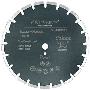 Laser welded diamond saw blade for asphalt