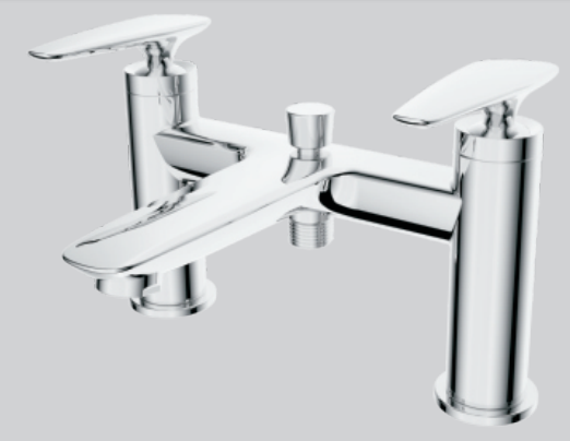 Deck mounted bath shower mixer