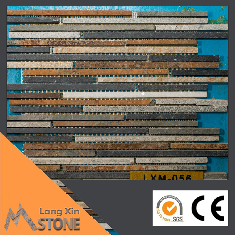 Natural rusty slate stripes mosaics 305X305 CM