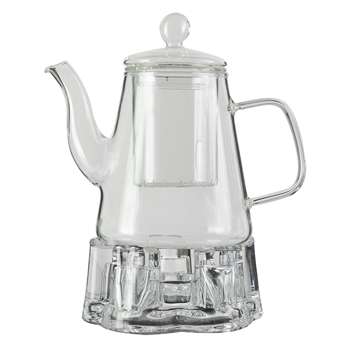 Teapot set 1 borosilicate glass teapot with glass tea warmer