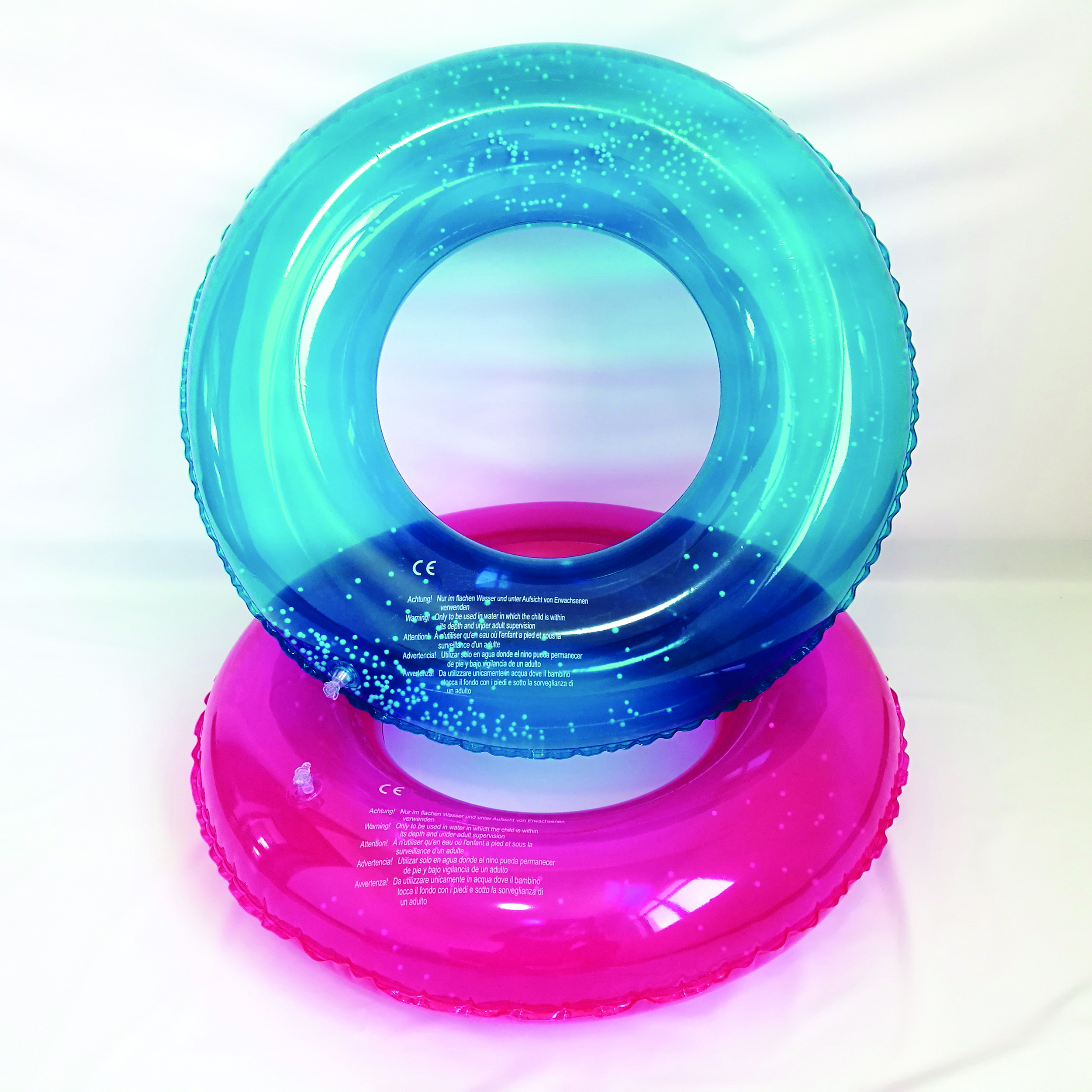 PVC Inflatable Swimming Ring With Foam Particles Inside