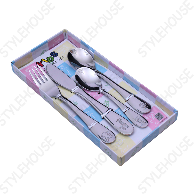Stainless steel cutlery set for kids / children