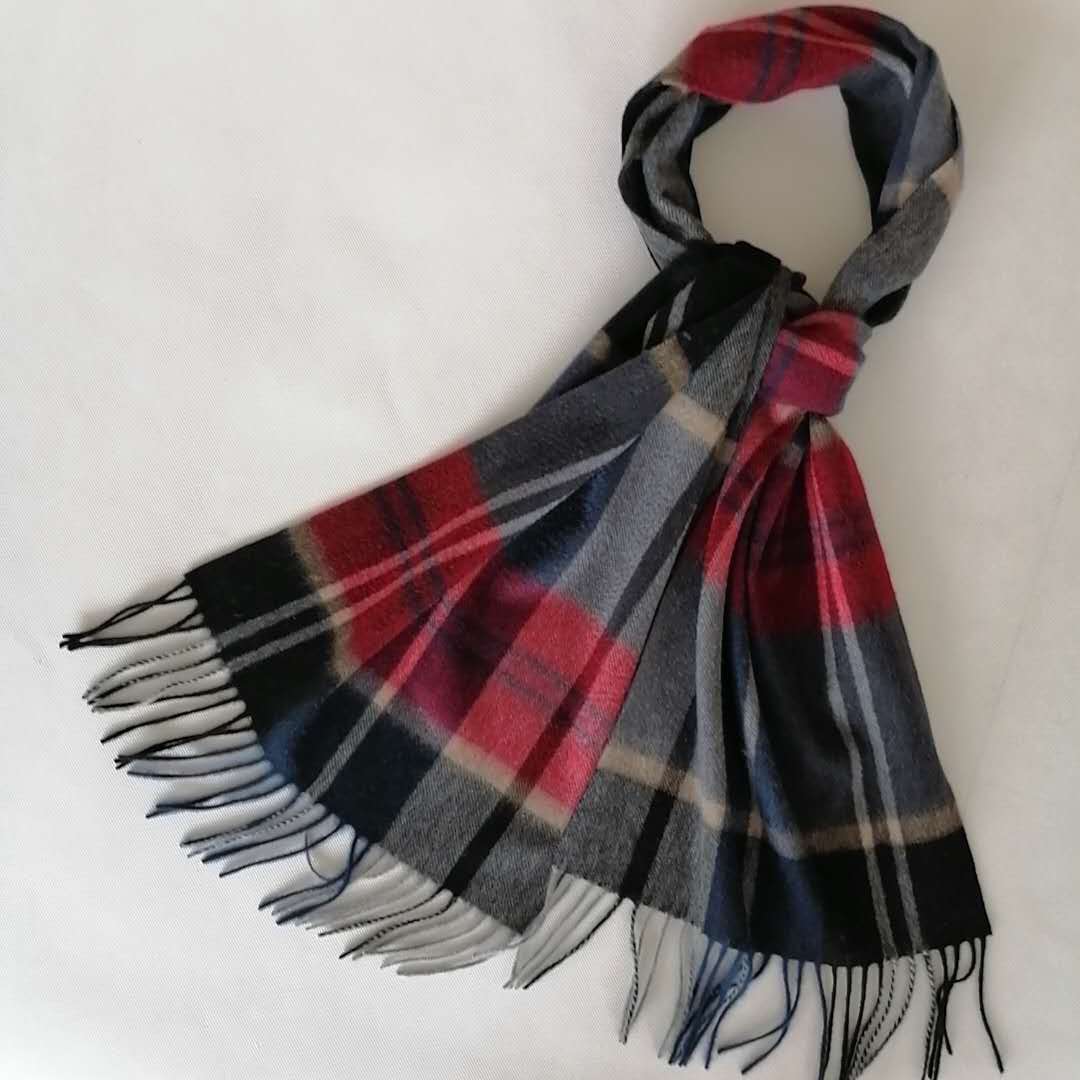 Woolen cashmere Plaid Scarf