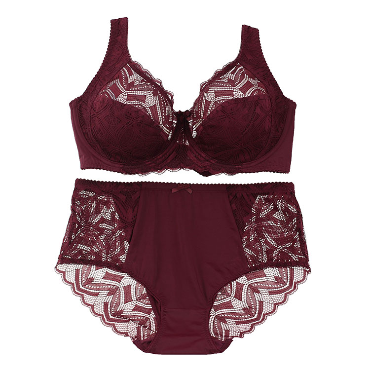 custom high quality sexy lady lace underwear bra set