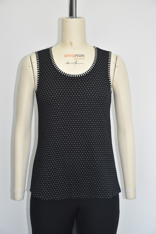 Knit 82%cotton 18%viscose Jacquard Vest
