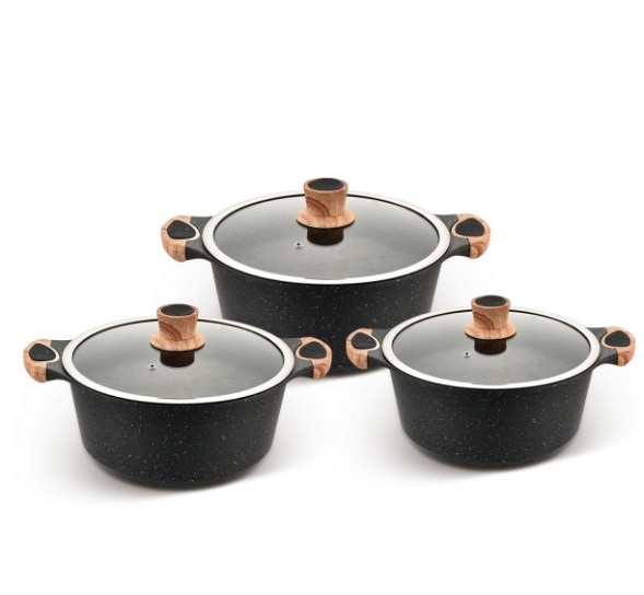 High quality die cast die-cast aluminum cookware shallow casserole set