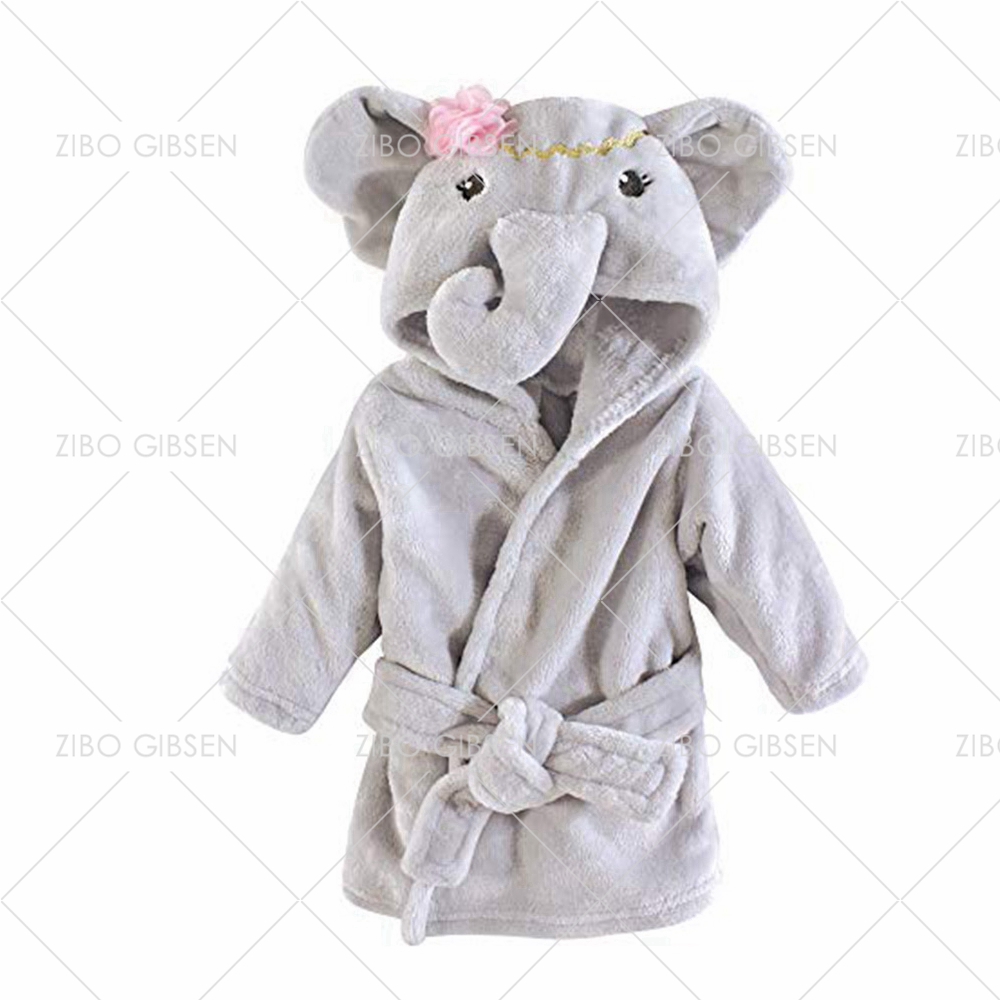 Terry cotton baby bathrobe