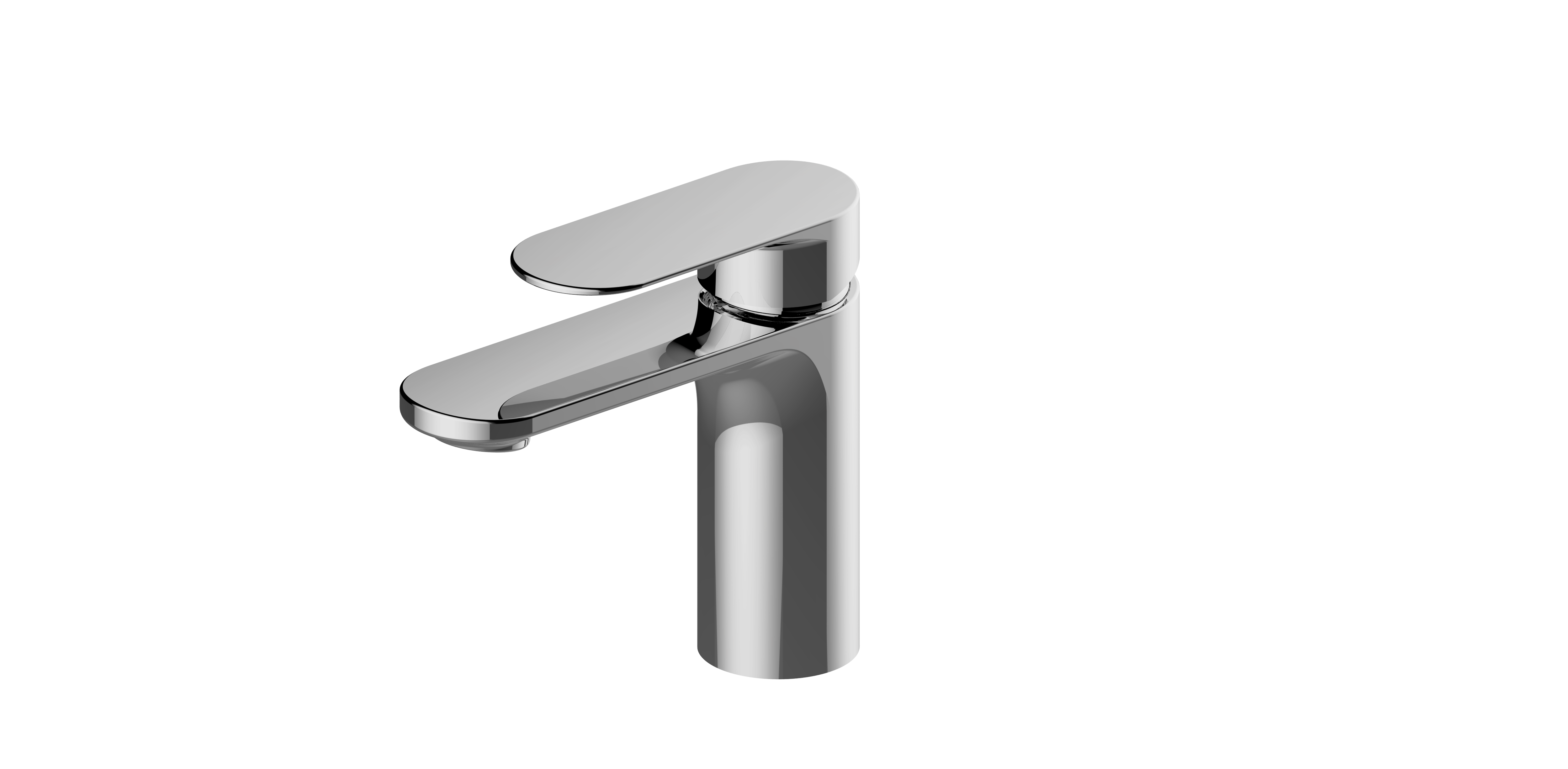 Round basin mixer