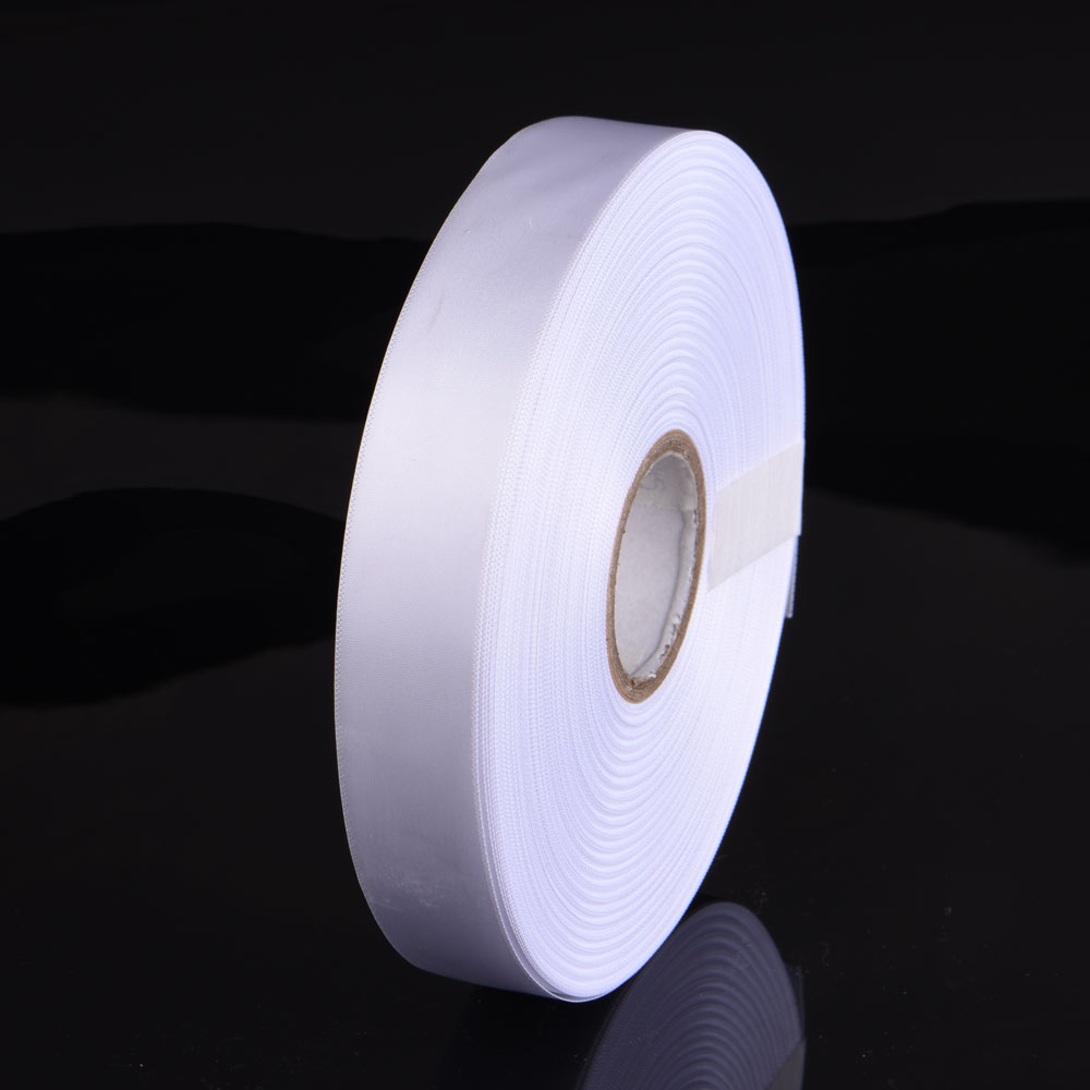Single Faced Woven Blank Ribbon Label Roll