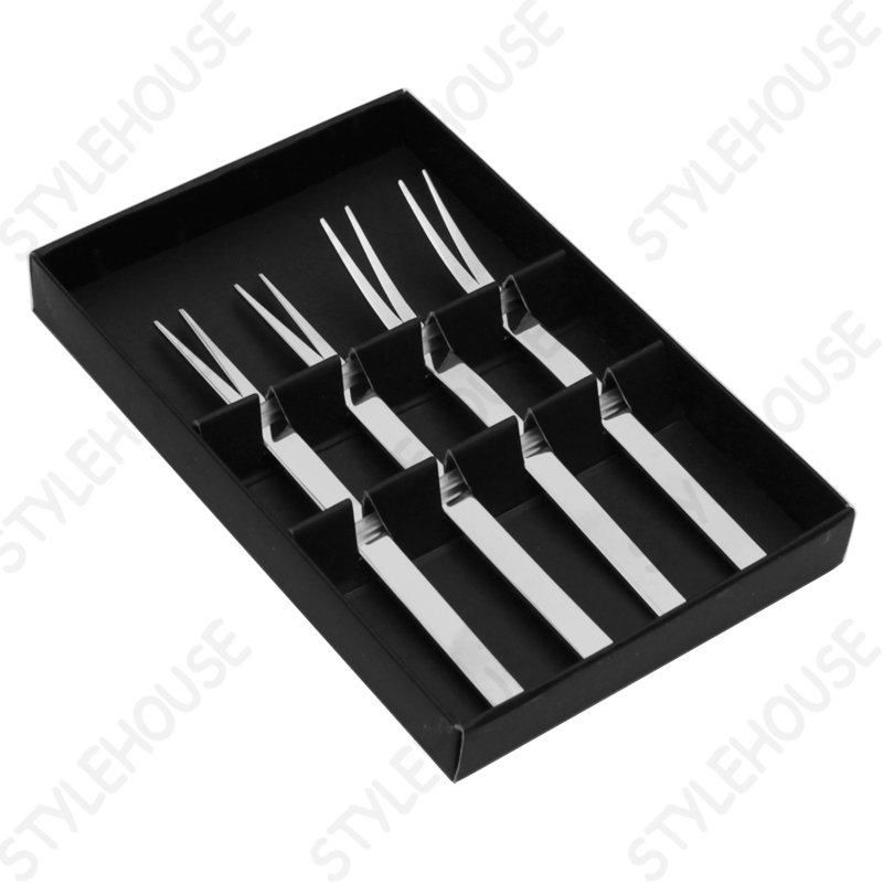 Stainless steel cocktail fork set