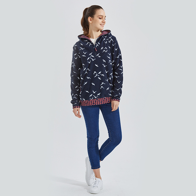 Ladies print polar fleece jacket