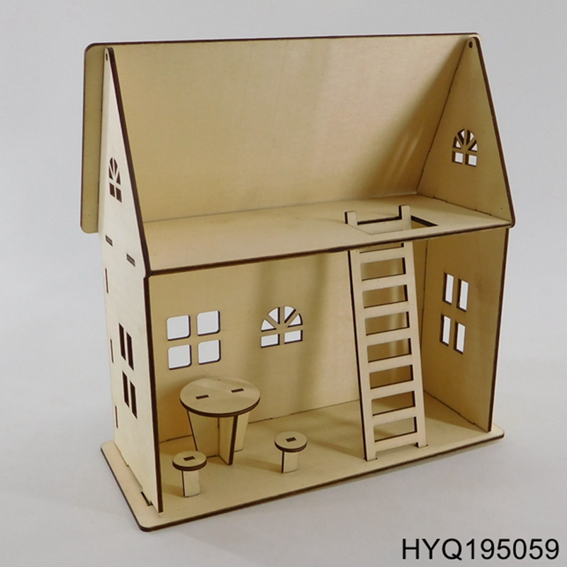 Wood doll house