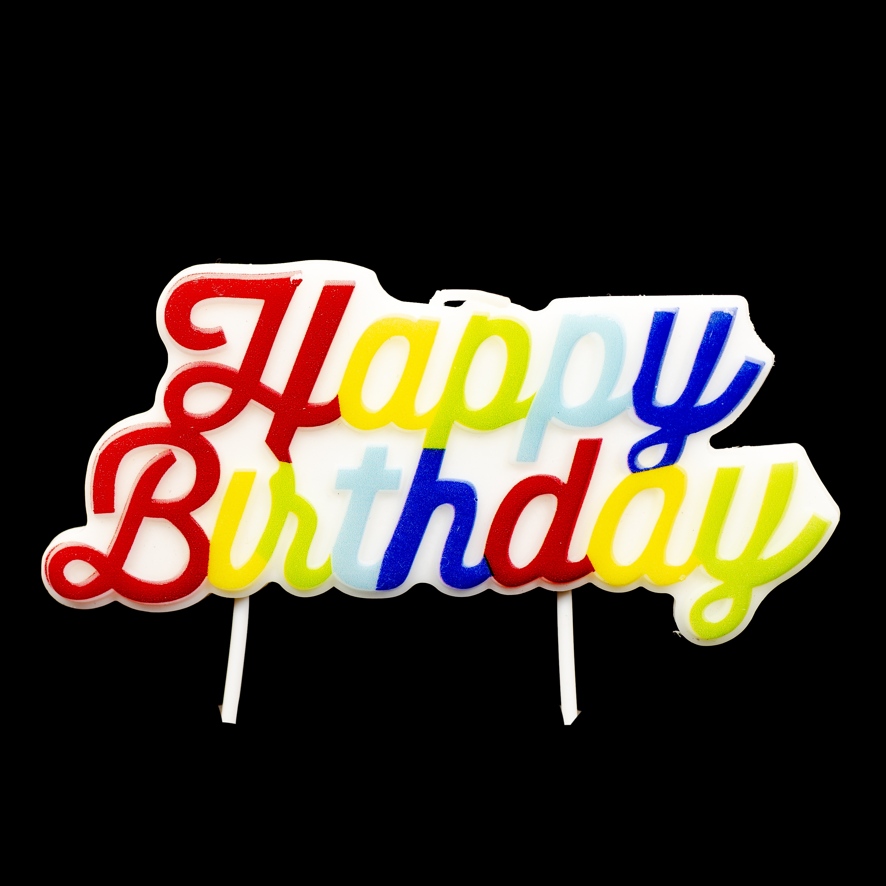 Party candle Happy Birthday Hand Painted Shaped Birthday Candle