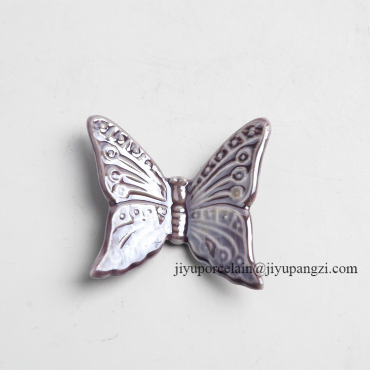 Porcelain ceramic hollow out butterflies decors