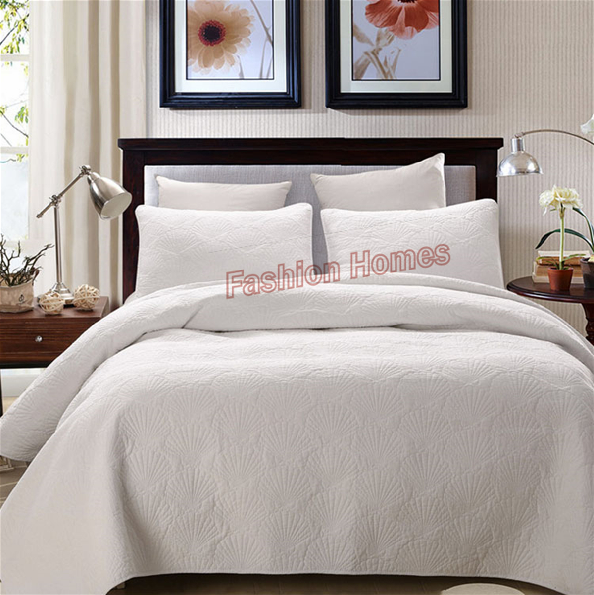 100%cotton Embroidery quilts set