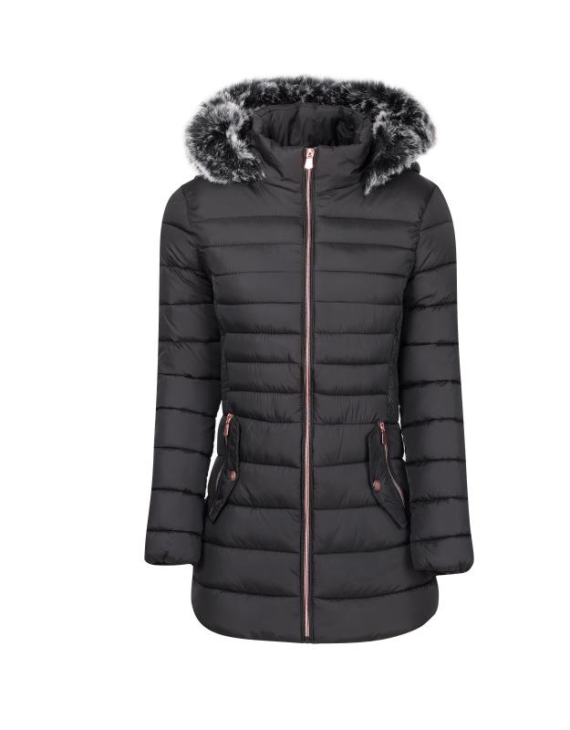 Women's quilted hooded jacket