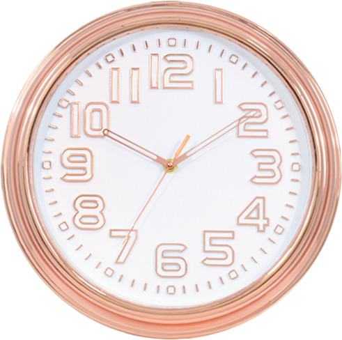 wall clock; quartz clock; rose gold; modern design;simple round clock; 13inch 33cm