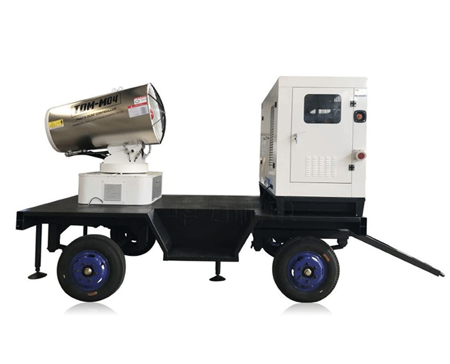 40 Meters mobile trailer spray cannon for cooling and dust remova