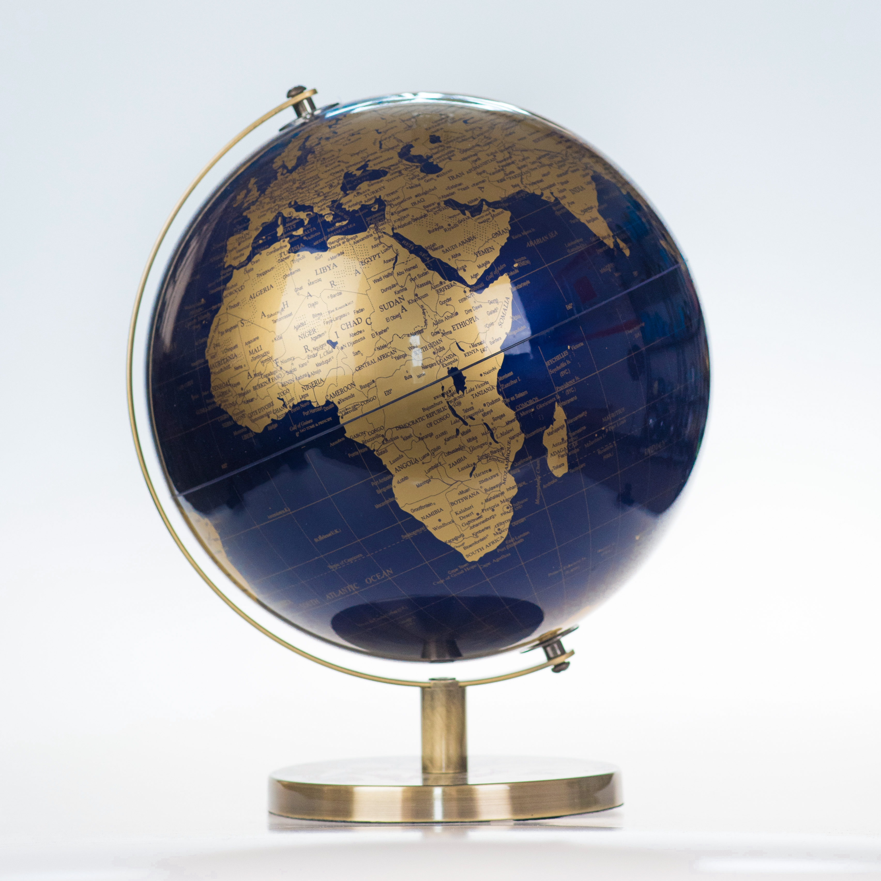 Metal Frame PVC World Globe Decoration Desktop Gifts