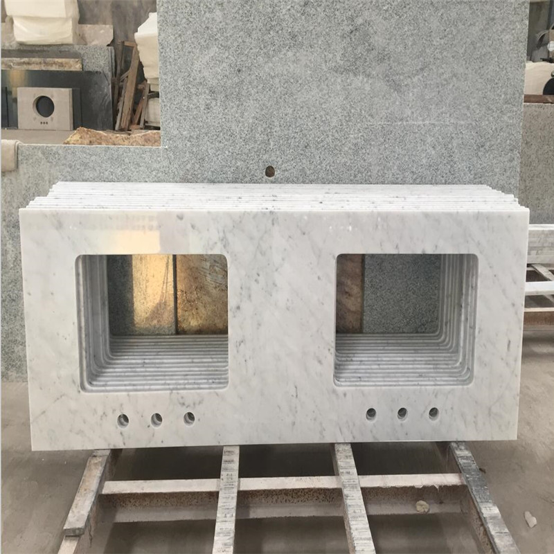 Carrara white marble countertop
