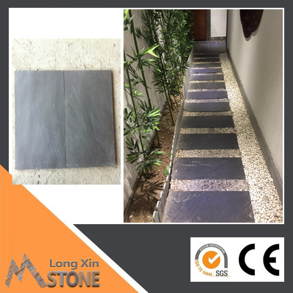 Natural black slate floor tile 30X30 CM