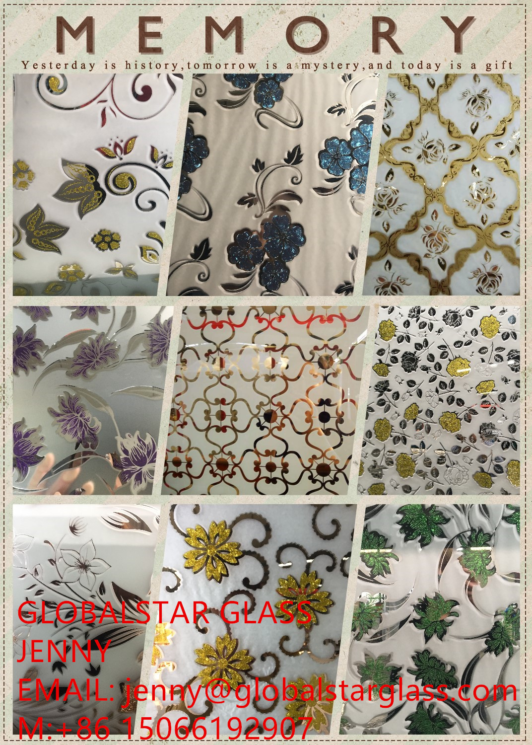 4/5/6mm Acid Glass/art glass/acid etched glass
