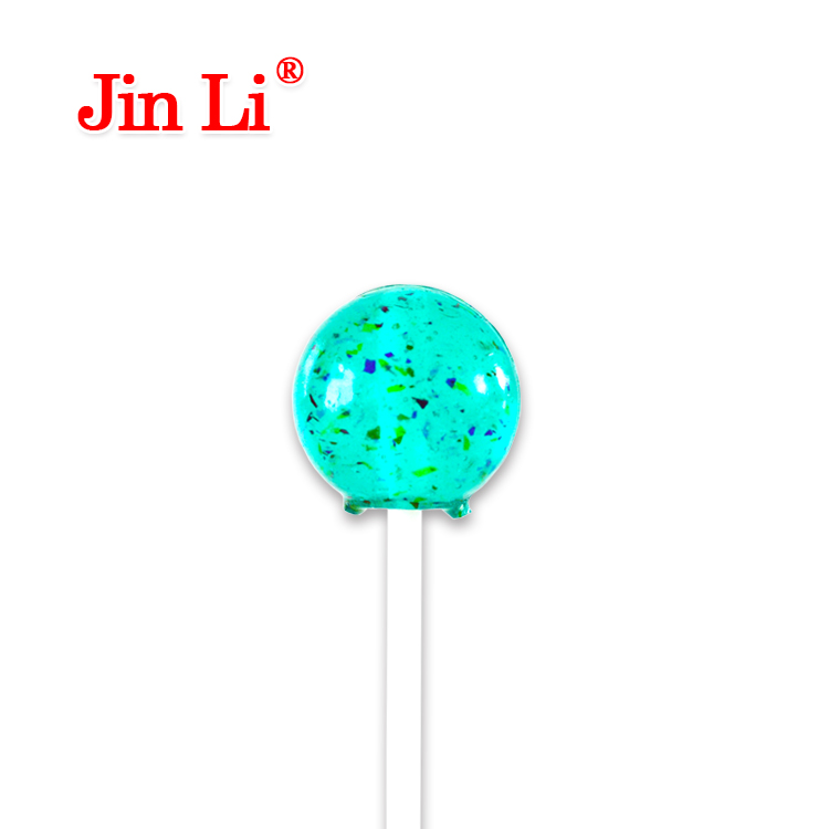 Ball shape sparkling lollipop jolly hard candy