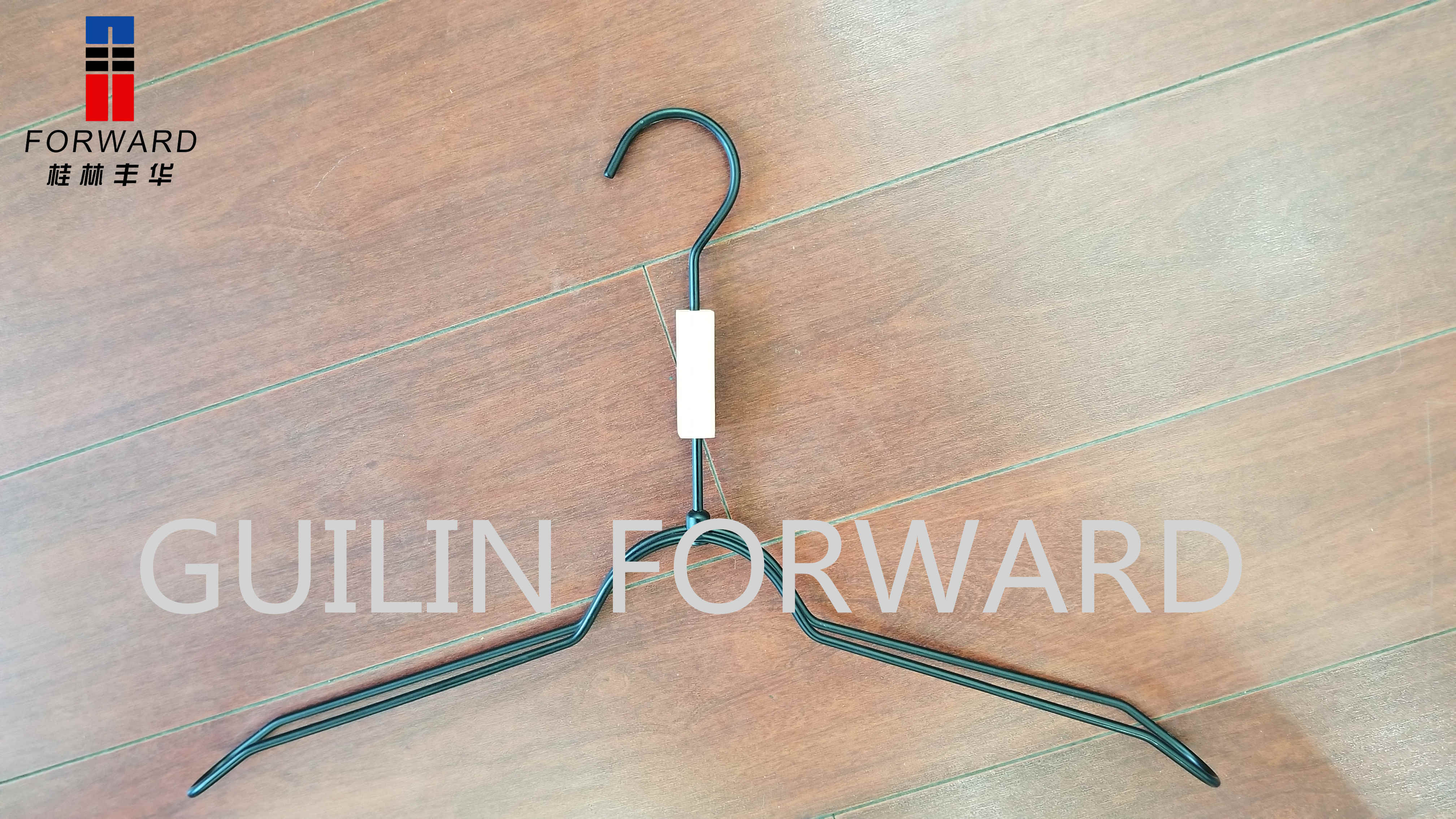 Metal hanger with wood
