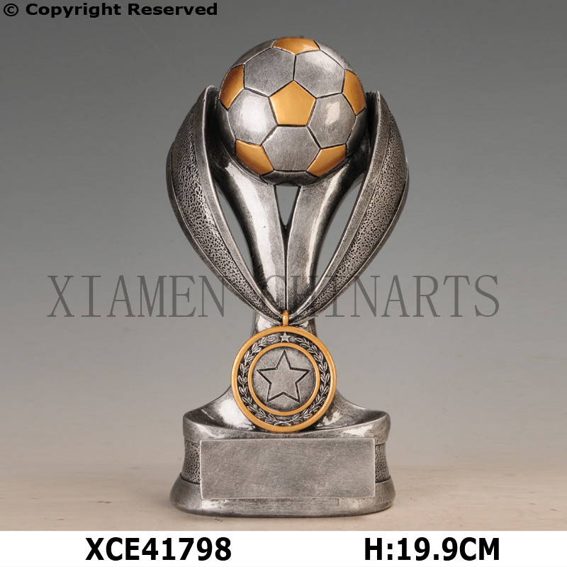 Trophy ribbon soccoer trophy