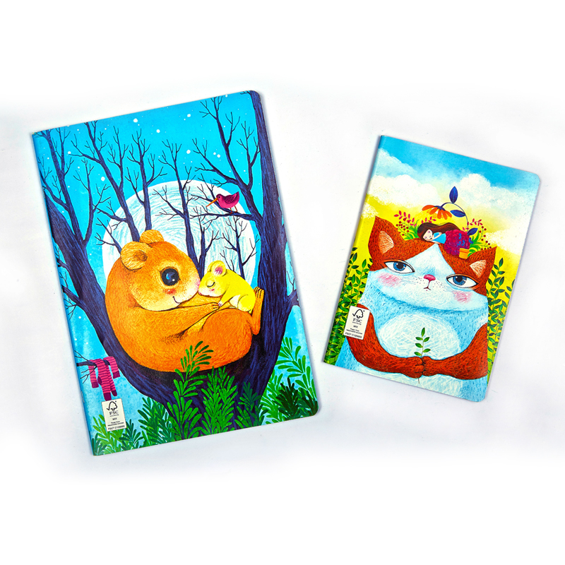 FSC high quality stapled 5x5 square exercise book
