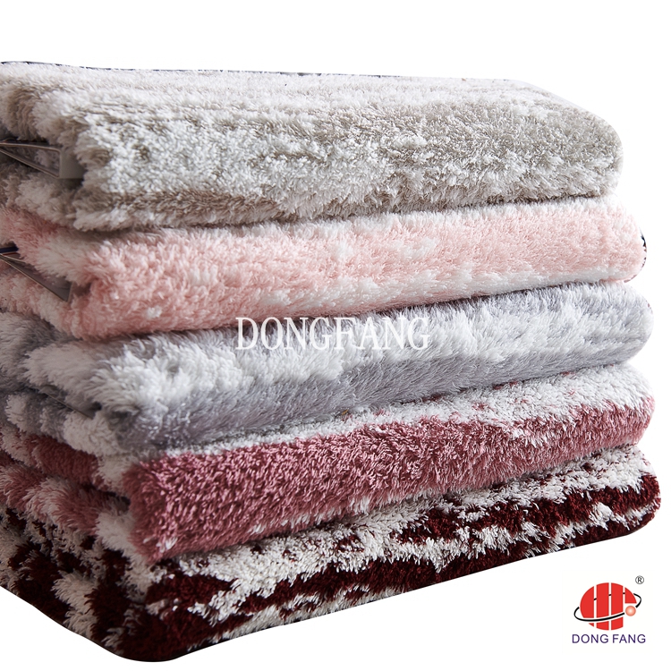 100% polyester cationic jacquard sherpa