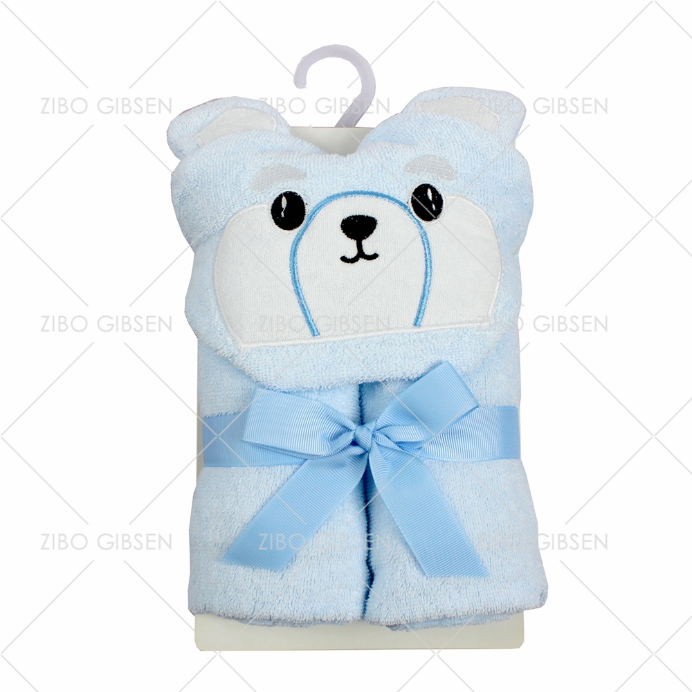 100% terry cotton animal design bath hooded towel