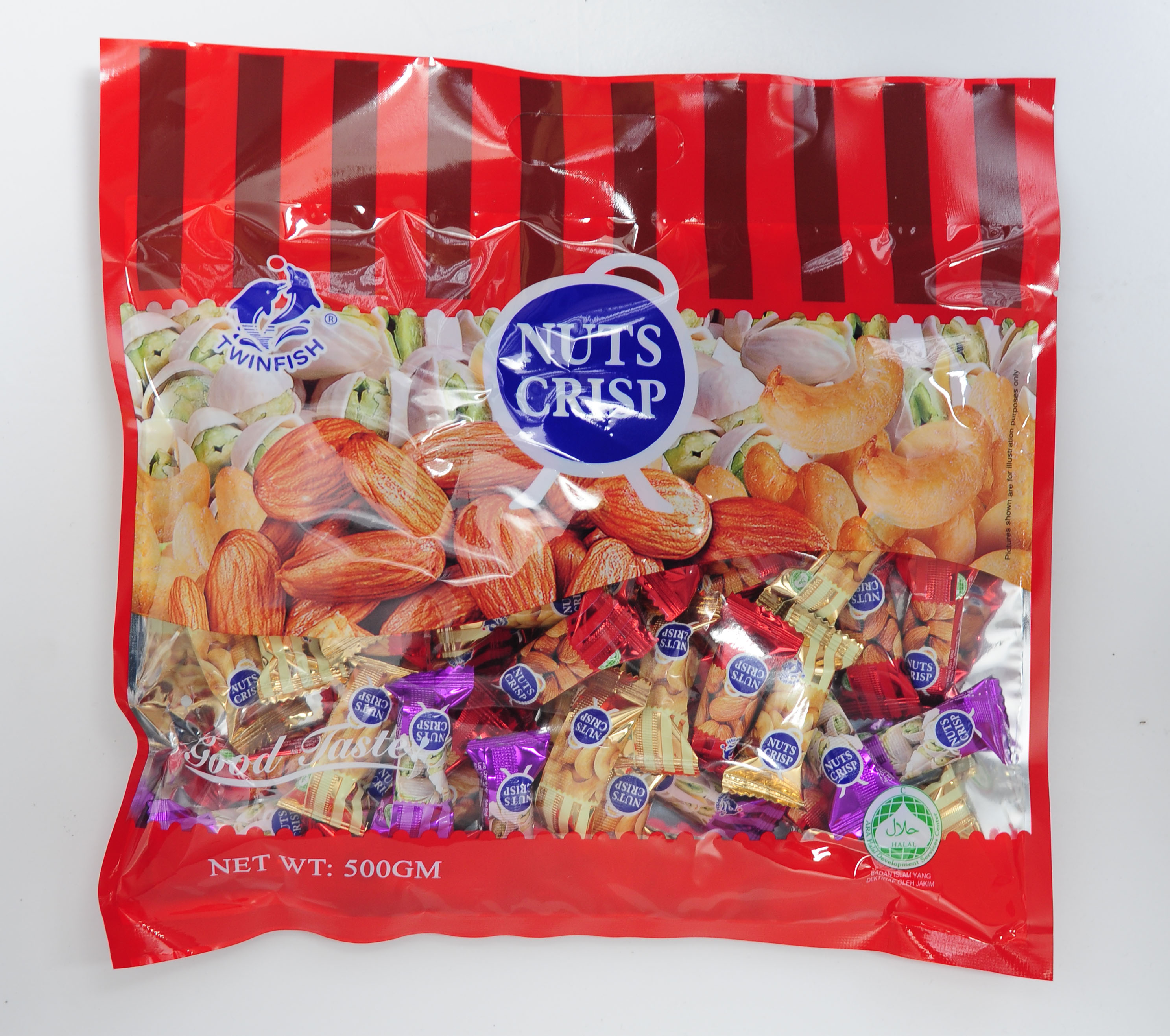 Twin fish nuts crisp