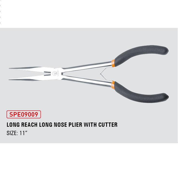 11inch long reach long nose plier with cutter