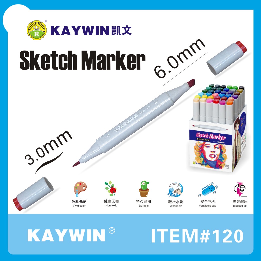 000 Dual tip brush marker