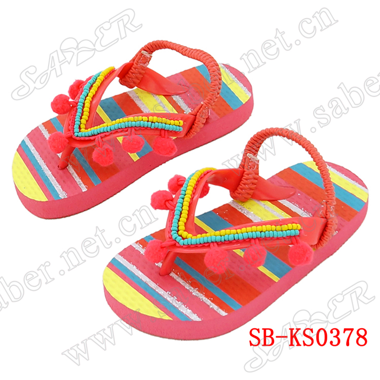 New Beach Rubber Labels Toddler Baby Flip Flop Sandal