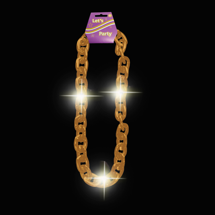 LED Gold Jumbo Chain Necklace