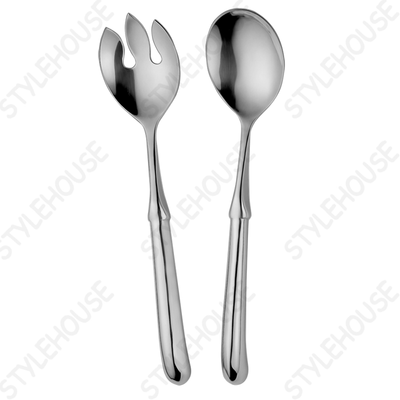 Salad serving set - hollow handle